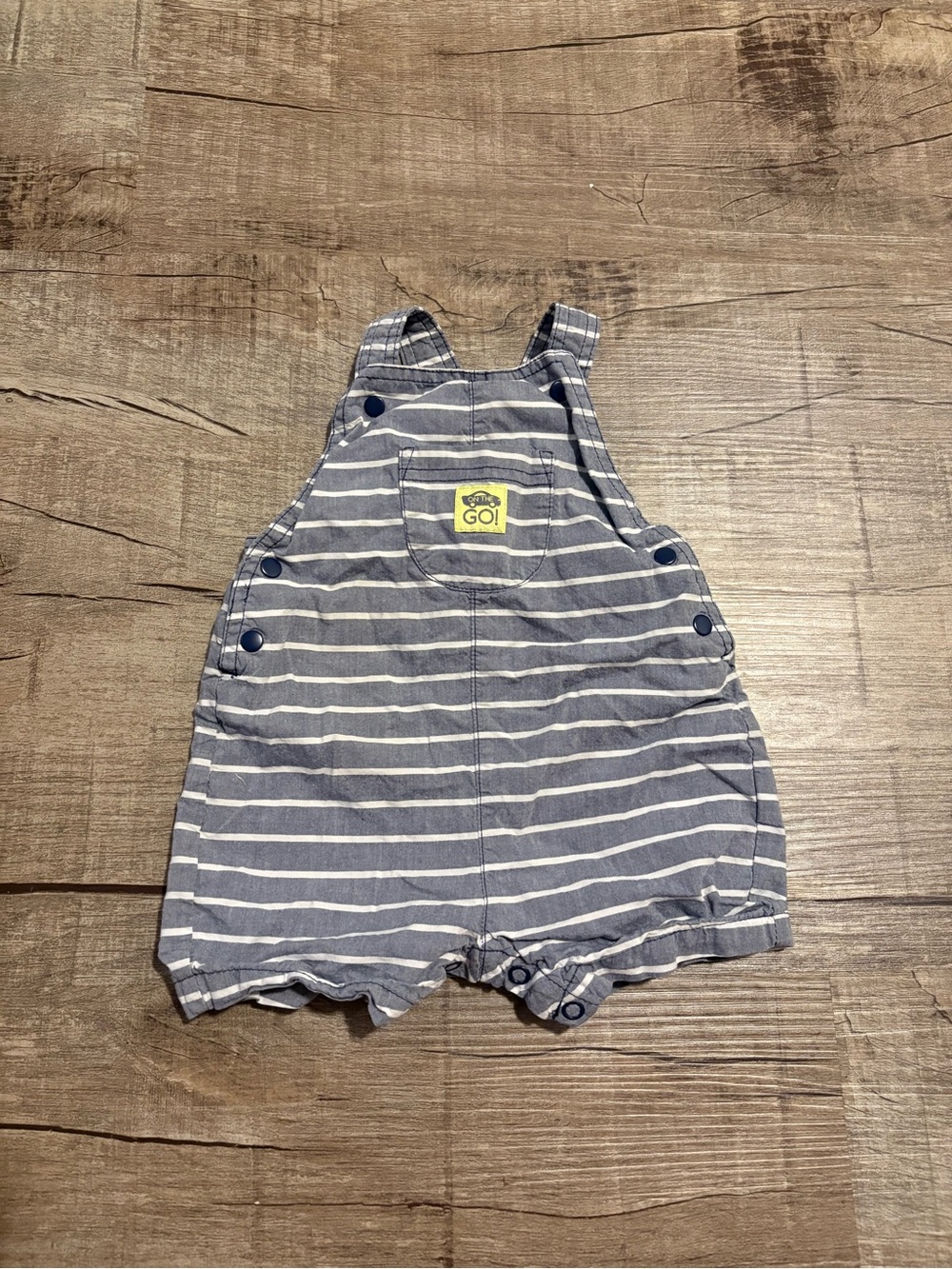 Carter's Navy and White Striped infant Romper